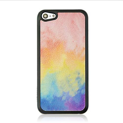 Color Leather Vein Pattern Hard Case for iPhone 5C