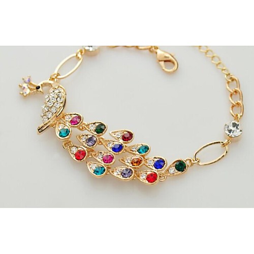 Love Is You The Peacock Fashion Elegant Colorful Peacocks Bracelet