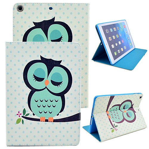 Elonbo Cute Owl Design Leather Stand Full Body Case Cover for iPad Air iPad 5