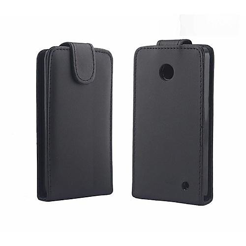 Solid Color Pattern Open Up and Down PU Leather Full Body Case for Nokia Lumia 630