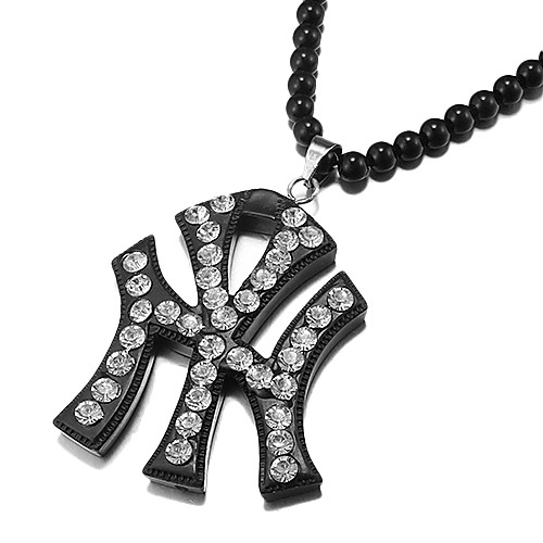 мужской хип-хоп Goodwood (янки) черный акрил ожерелье (1 шт)