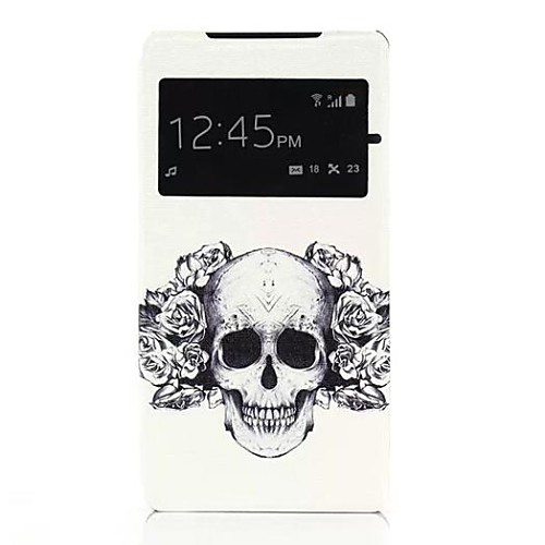 The skull Pattern One Window Clamshell PU Leather Full Body Case for Sony Xperia Z2