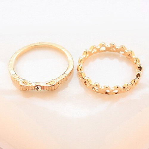 Fashion Bowknot Hollow Out Shape Midi Ring(2 Pcs)