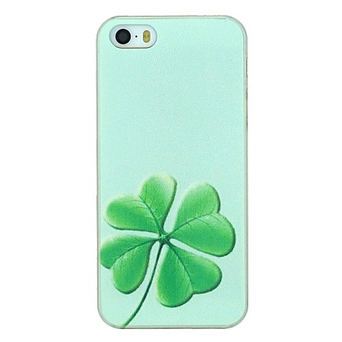 Four Leaf Clover Pattern PC Hard Back Cover Case for iPhone 5/5S