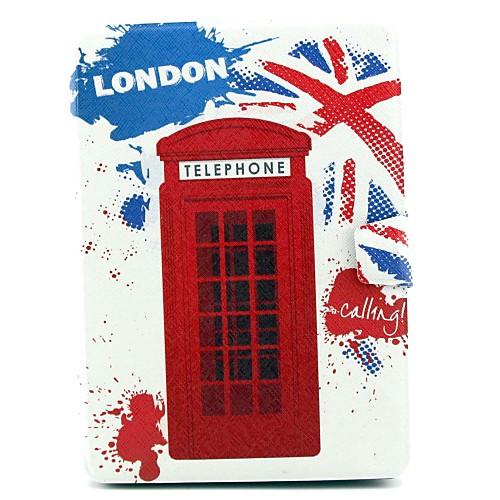 Telephone Box Design 360 Degree Rotating PU Leather Full Body Case with Stand for iPad 5/ ipad Air