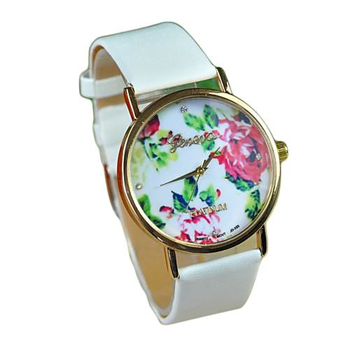 Women's Multicolor Print Bohemia Style PU Leather Band Analog Quartz Wrist Watch (Assorted color)