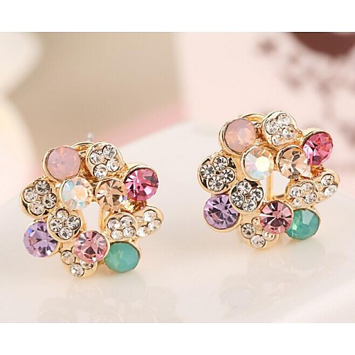 Love Is Your Fashion Flower Blasting in High-grade Stud Earrings