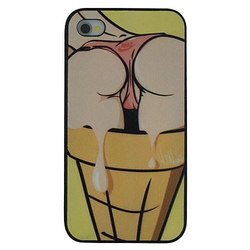 The Sexy Girl Ice Cream Pattern PC Hard Back Cover Case for iPhone 4/4S