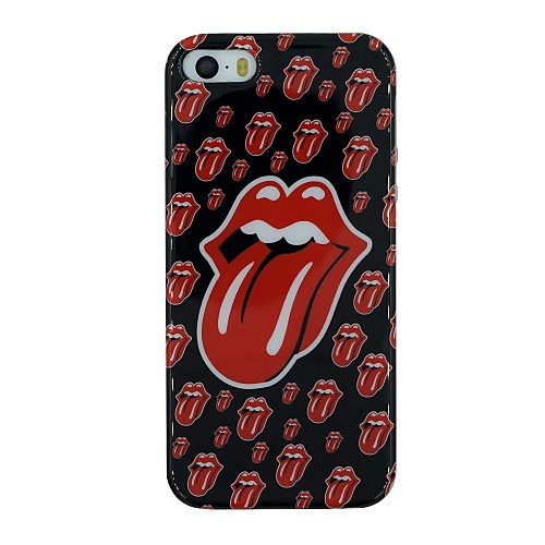 Big Mouths And Tongues Pattern TPU Material Soft Back Cover Case for iPhone 5/5S