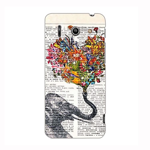 Elephant and Flower Design Hard Case for HuaWei G510