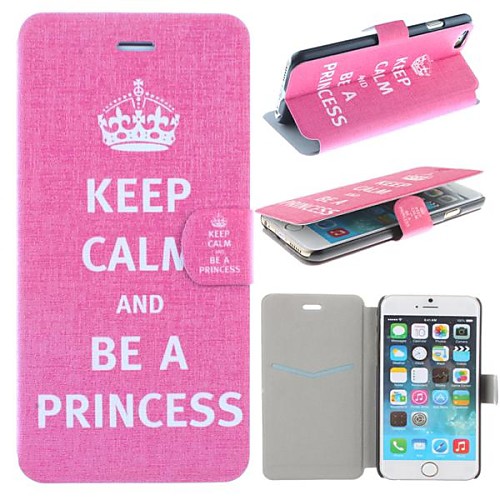 Crown Proverb Pattern PU Leather Full Body Cover with Card Slot for iPhone 6