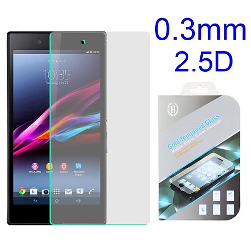 0.3mm 2.5D Gold Tempered Glass Front Film Guard Screen Protector for Sony Xperia Z1 Mini