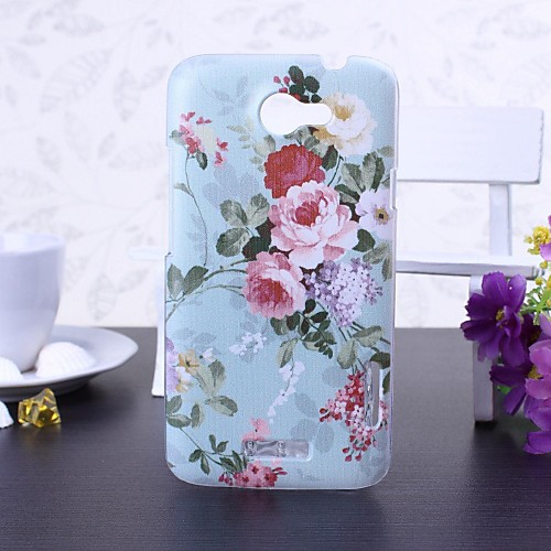 Small Fresh Florals Green Plastic Hard Case for HTC One X / S720e