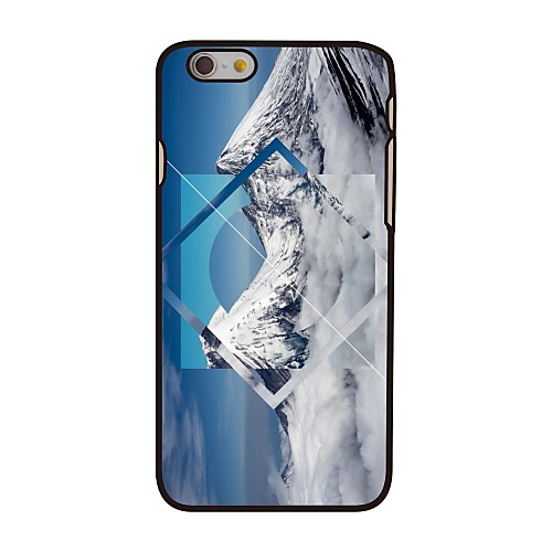 Square and Mountain Style Plastic Hard Back Cover for iPhone 6