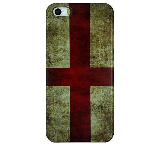 The Retro National Flag of England Pattern PC Hard Back Cover Case for iPhone 5/5S