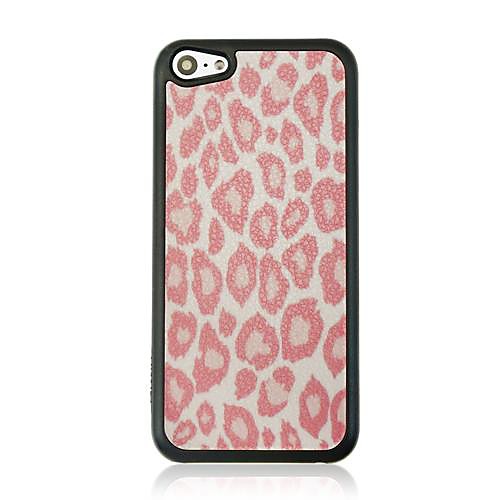 Leopard Print Leather Vein Pattern Hard Case for iPhone 5C