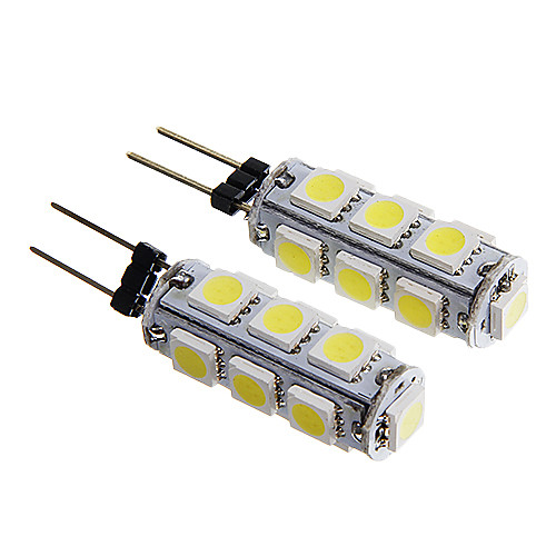 g4 2w 13x5050 SMD 160-180lm 6000-6500k белый свет привел кукуруза лампа (12v 2шт)