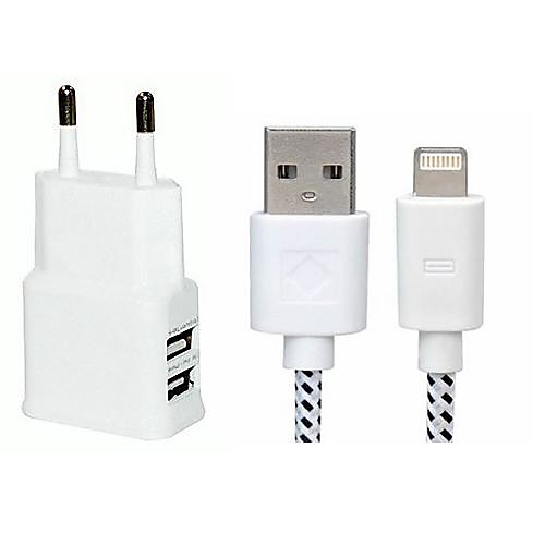 8-контактный для зарядного устройства передачи данных USB кабель и 2а USB зарядное устройство для Iphone 5/5 сек / 5с (300 см, ассорти цвет)