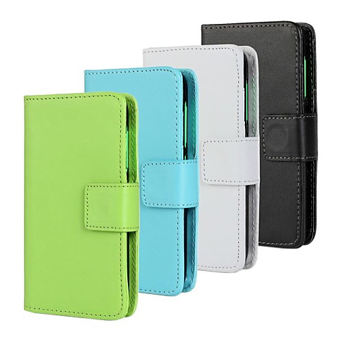 Solid Color Pattern PU Leather Full Body Case with Stand and Card Slot for Nokia Lumia 530 (Assorted Colors)