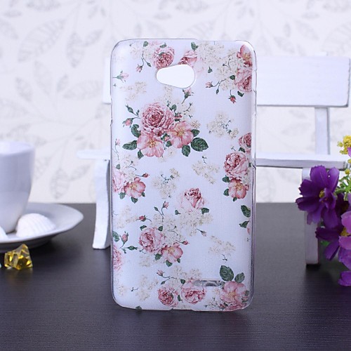 Small Fresh Florals Peony Pattern Plastic Hard Case for LG L70