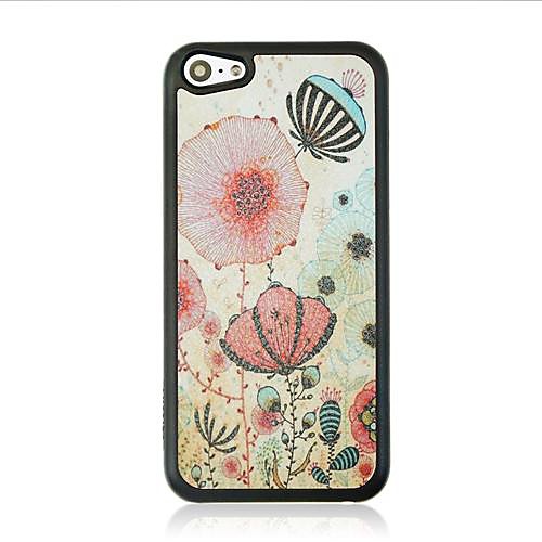 Dandelion Leather Vein Pattern Hard Case for iPhone 5C