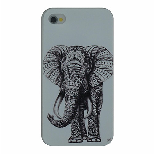 Elephant Pattern PC Hard Back Cover Case for iPhone 4/4S