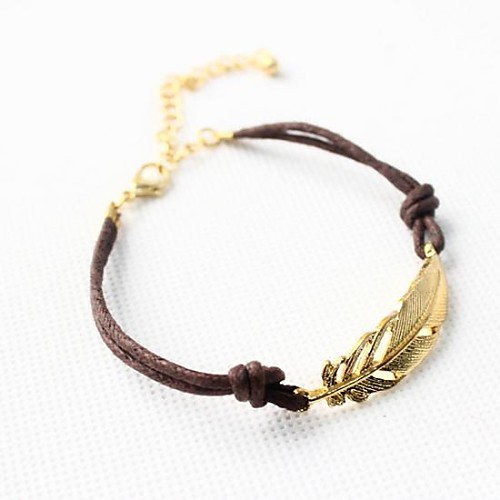 Alloy Golden Leaf Bracelet