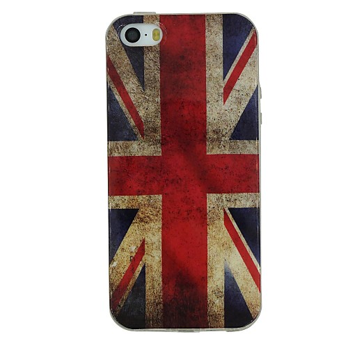 The Retro Style Union Jack Pattern TPU Material Soft Back Cover Case for iPhone 5/5S