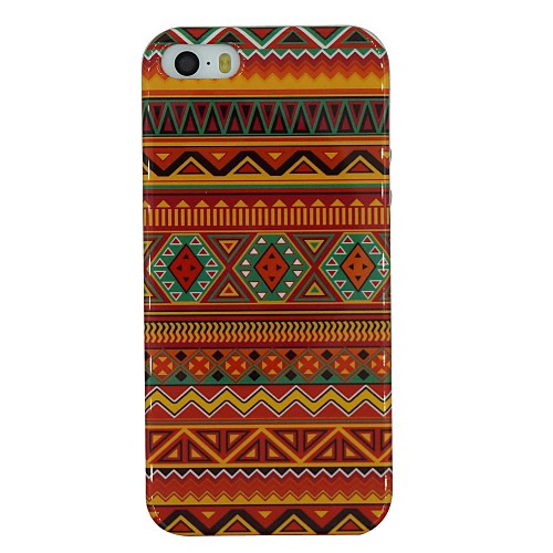 Noble Folk Style Pattern TPU Material Soft Back Cover Case for iPhone 5/5S