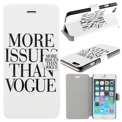 Vogue Pattern PU Leather Full Body Cover with Card Slot for iPhone 6