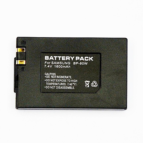 1600mAh видеомагнитофон аккумулятор BP-80w для действующим Samsung SC-D385 SC-DX103 VP-dx100i