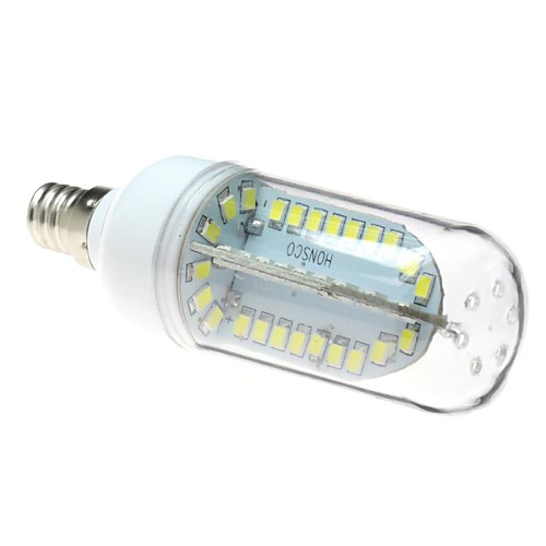 e12 6 Вт 84x2835 SMD 500lm 6500K Белый свет привел четкий крышка кукурузы лампы (AC 85-265v)