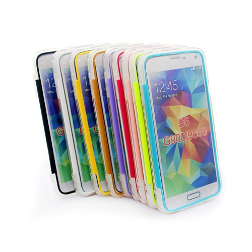 XUNDD  TPU Transparent Ultra-thin with Cover Can Touch Non-slip Full Body Cases for Samsung Galaxy S5/G900/9600