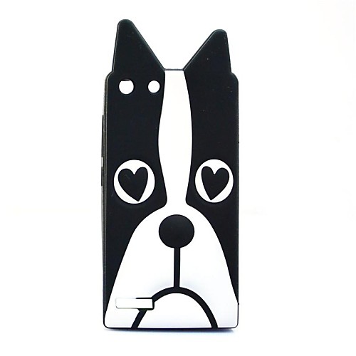 Black Dog Pattern Soft Case for Huawei G6