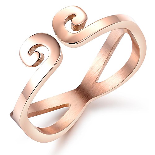 Fashion Journey to the West Straitjacket  Rose Gold Stainless Steel Women's Ring (1 Pcs)