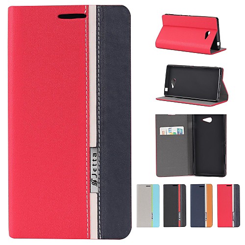 Assorted Color PU Leather Full Body Case with Stand and Card Slot for Sony Xperia M2 S50h (Assorted Colors)