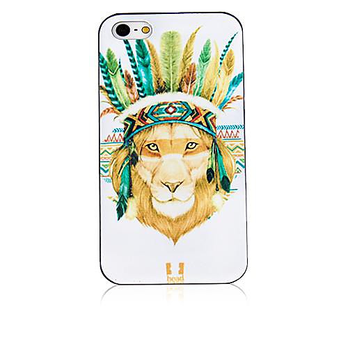 Indian Head узор черная рамка задняя крышка для iPhone 4 / 4s