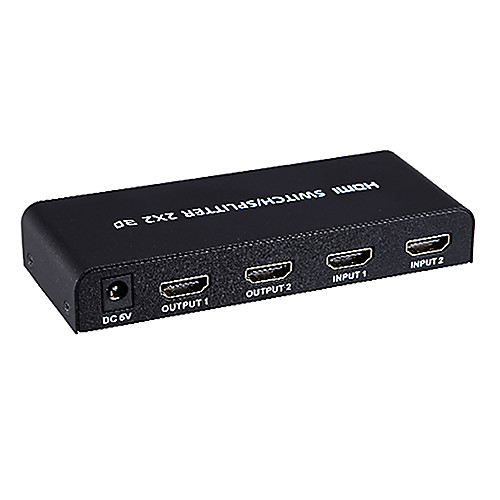 HDMI V1.4 2X2 HDMI Switch(2 in 2 out) Support 3D 1080P