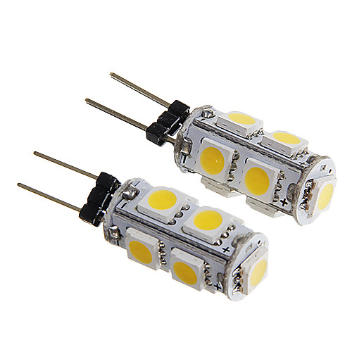 g4 1.5w 9x5050smd 140-170lm 3000K теплый белый свет Светодиодные лампы (12v 2шт)