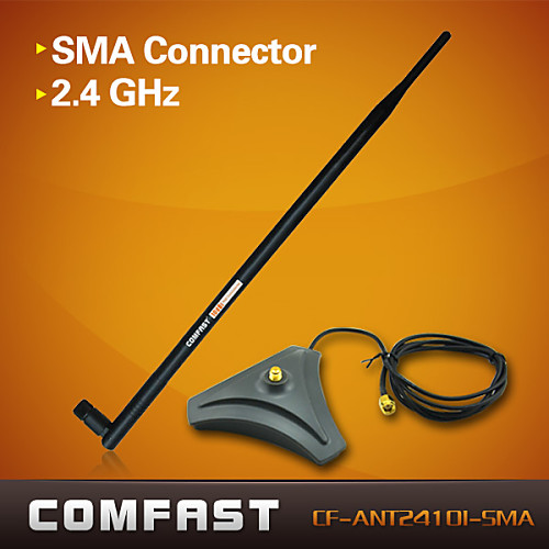 comfast CF-ant2410i-SMA супер высоким коэффициентом усиления WIFI антенна 2,4 ГГц база RP-SMA разъем-черный