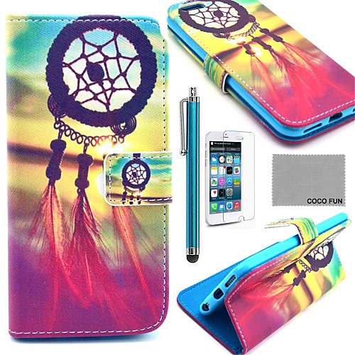 COCO FUN Chinese knot Pattern PU Leather Full Body Case with Screen Protecter, Stand and Stylus for iPhone 6 6G 4.7