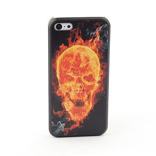 Skull On Fire Style Protective Back Case for iPhone 5C