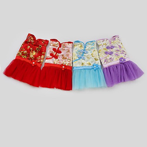 Chinese Style Pretty Bride Dress Pattern Clothes For Dogs Pets(Assorted Sizes,Colors)