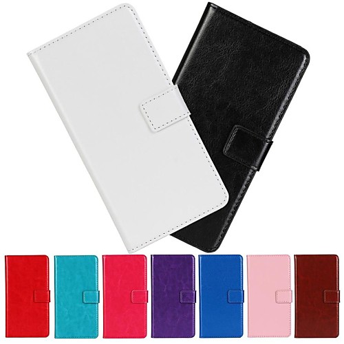 Horse Grain PU Leather Full Body Case with Stand and Card Slot for LG F70 (Assorted Colors)