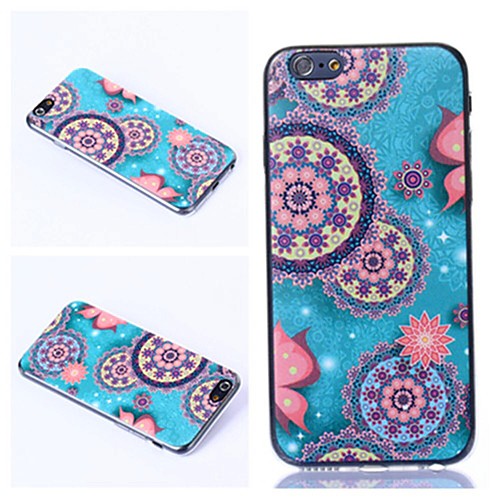 Flowers of Folk Style Pattern TPU Soft Cover for iPhone 6