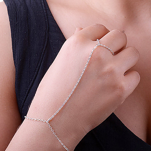 Classic Silver Simple Wish Ring Bracelet(1 Pc)