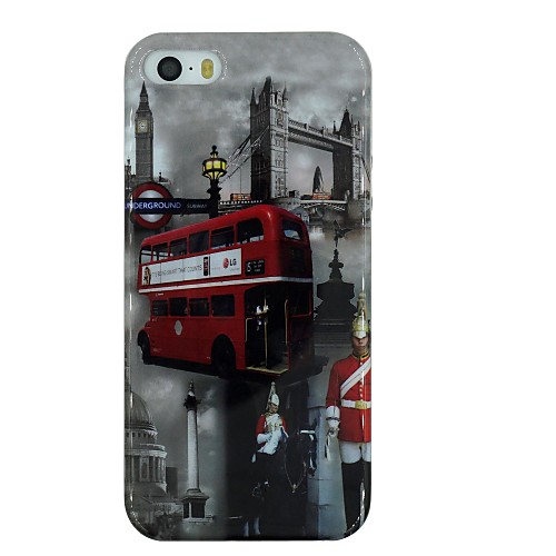 The Charming London City Pattern TPU Material Soft Back Cover Case for iPhone 5/5S