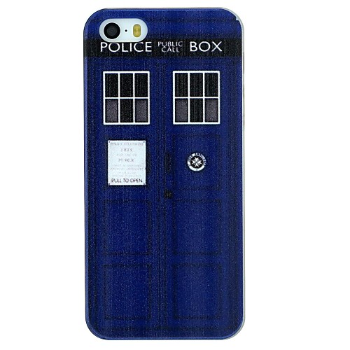 Police Box Pattern PC Hard Back Cover Case for iPhone 5/5S