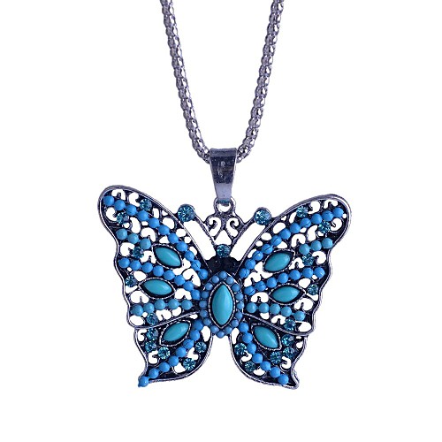 luremecrystals measle красочные бабочки кулон ожерелье