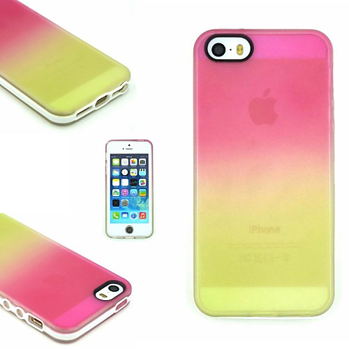 TPUPC Two in One Rose/Yellow Gradient Back Cover Case for iPhone 5/5S